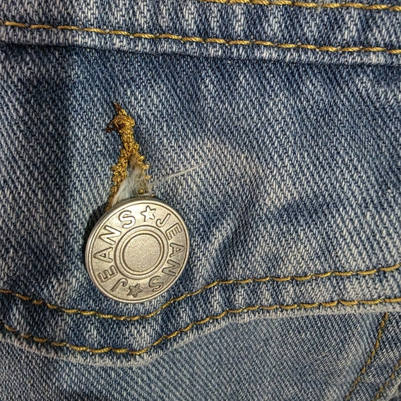 Light Wash Denim Jacket with Dark Trim - Picture 3 of 5